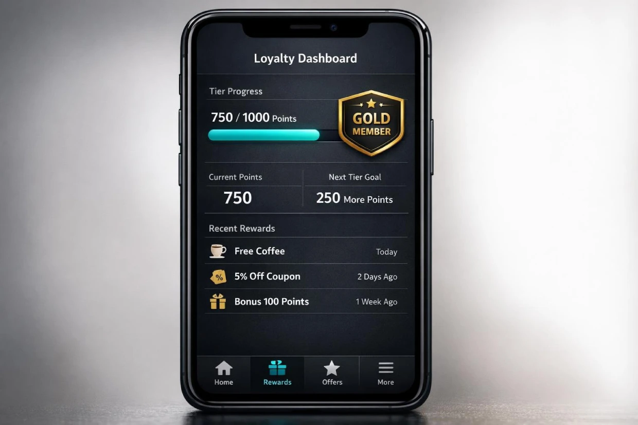 ReddyBook Club dashboard showing tier progress points balance and reward history